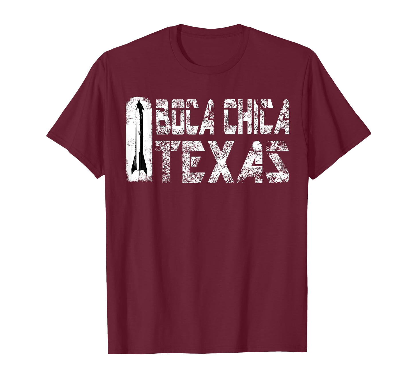Boca Chica Texas Starship Retro White T-Shirt