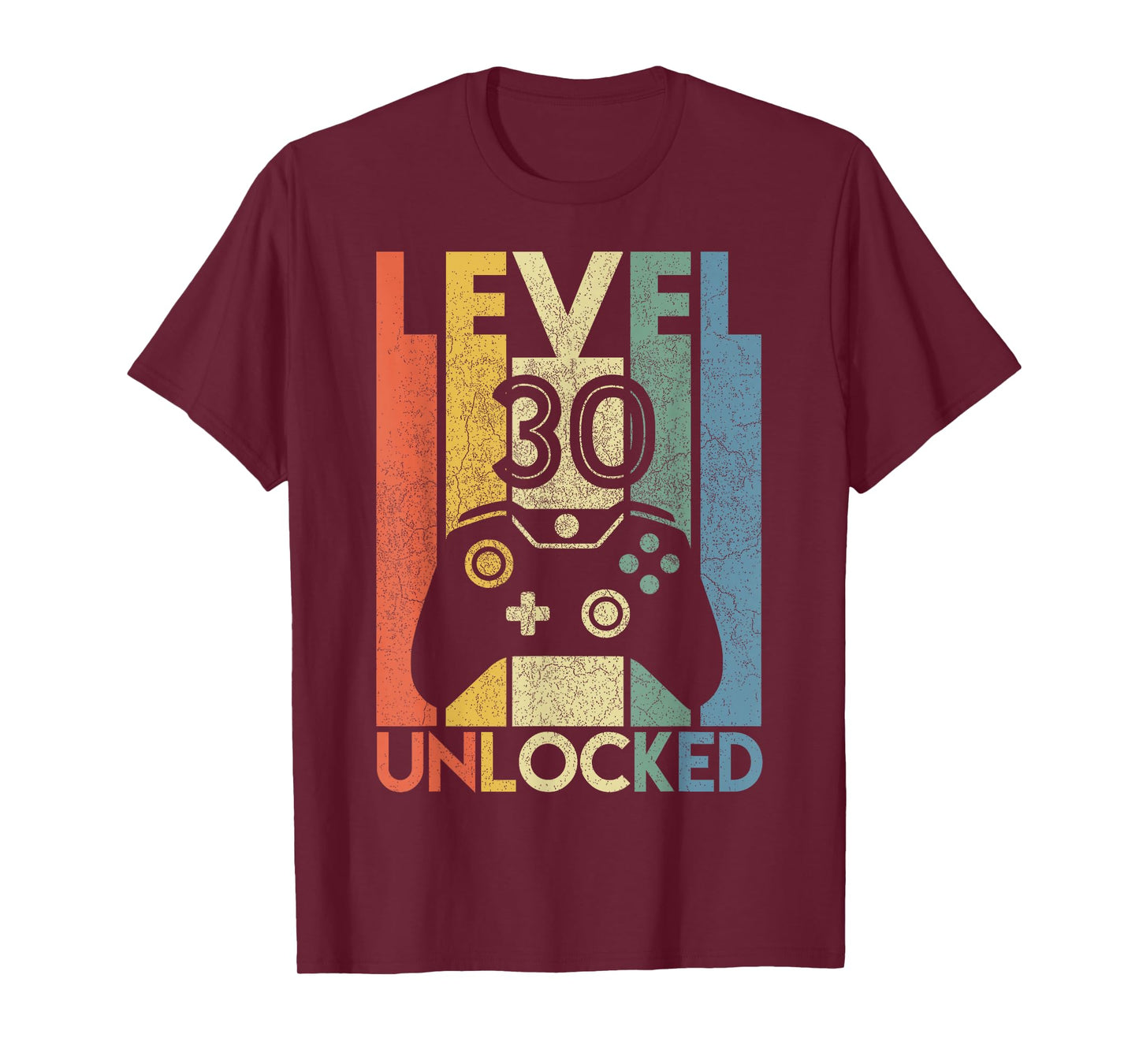 Level 30 Unlocked Funny Video Gamer 30th Birthday Gift T-Shirt