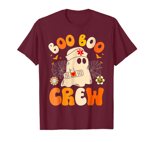 Groovy Boo Boo Crew Nurse Ghost Halloween Nurse T-Shirt