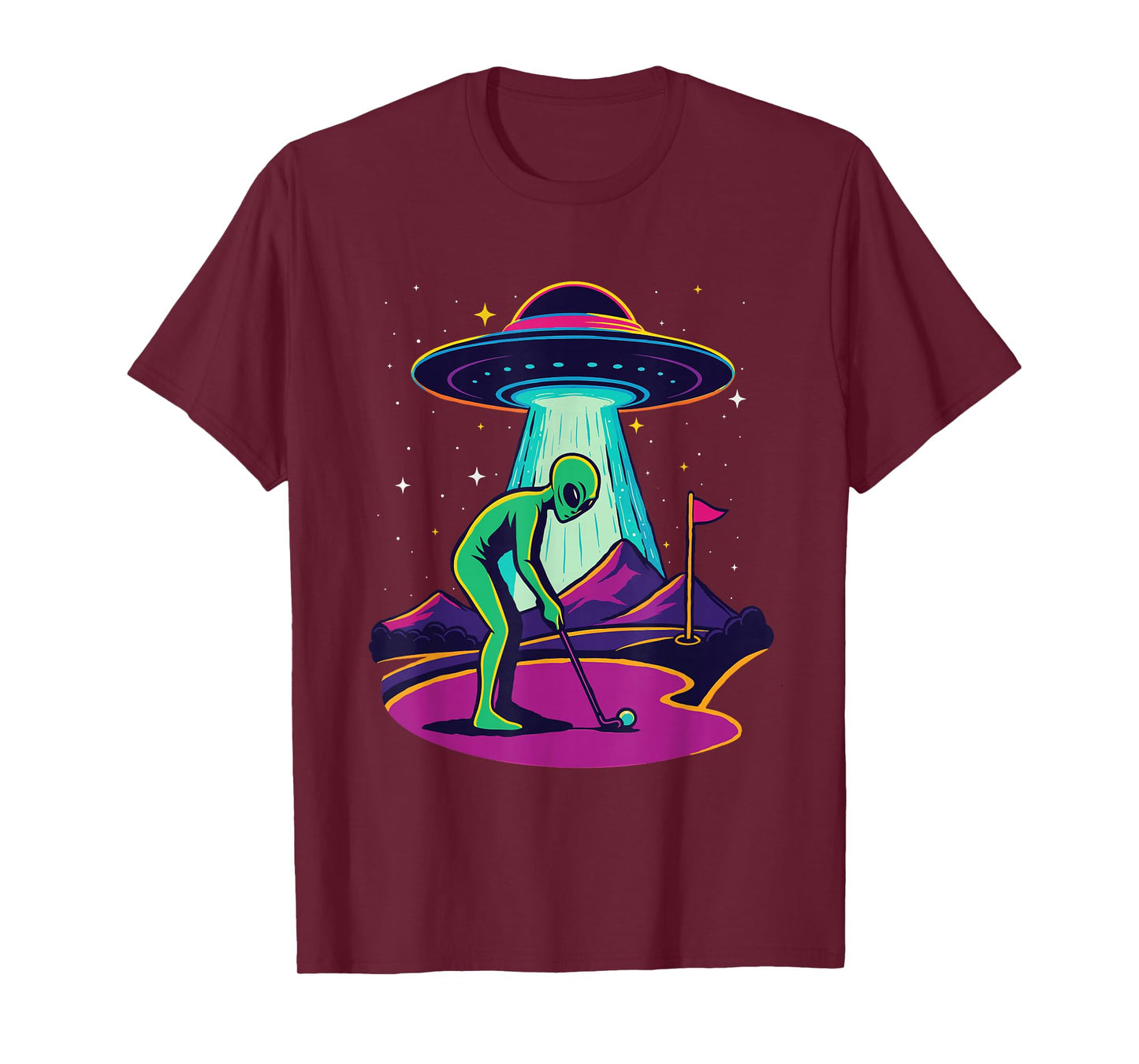 Ufo Aliens Golf - Golf Lover Golfer Golfing T-Shirt