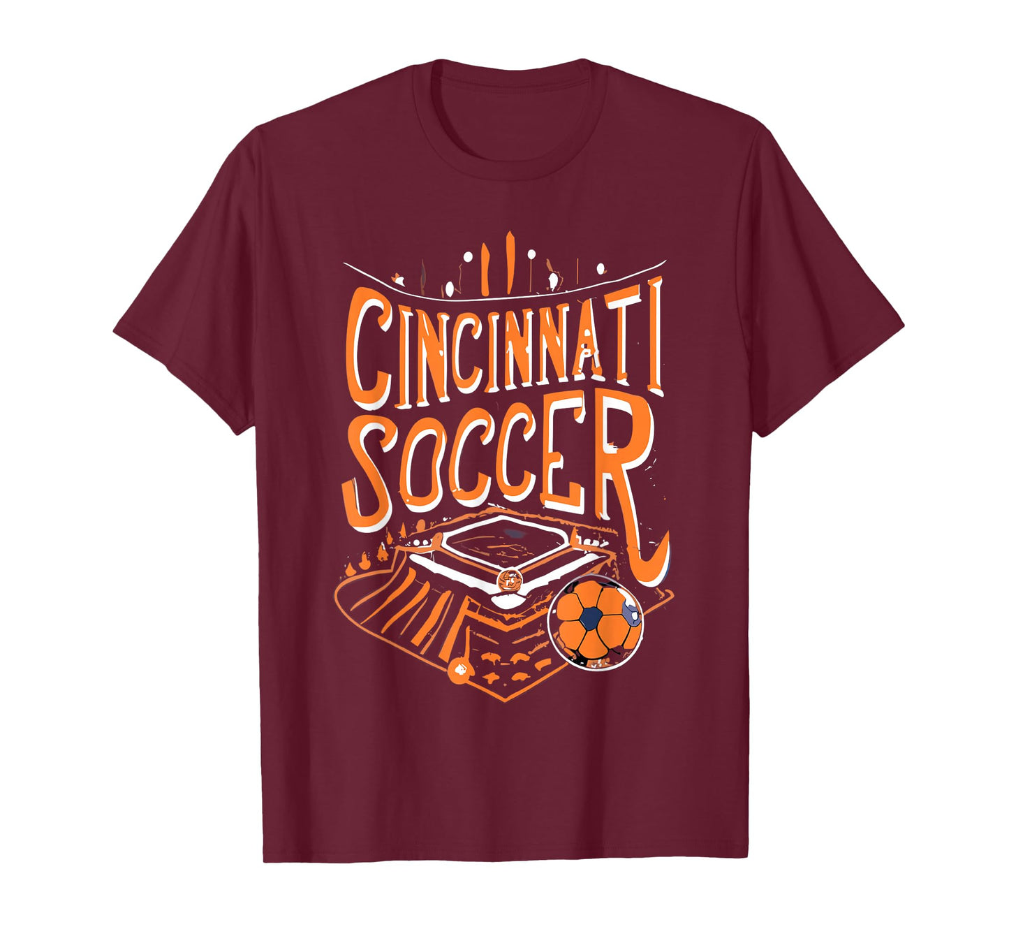 Cincinnati Soccer Cincy Futbol Cool 'NATI Skyline T-Shirt