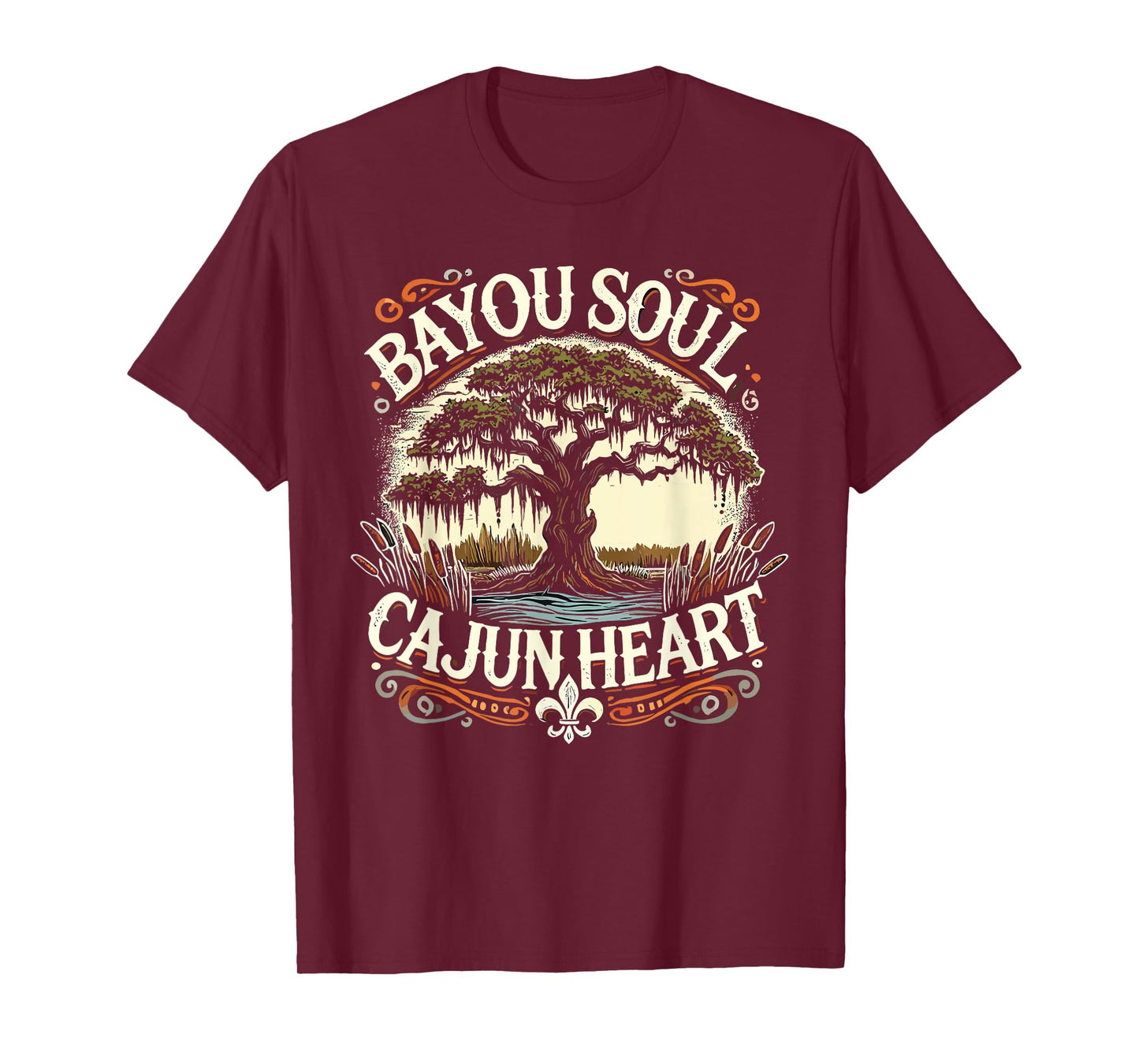 Bayou Soul Cajun Heart Louisiana History T-Shirt