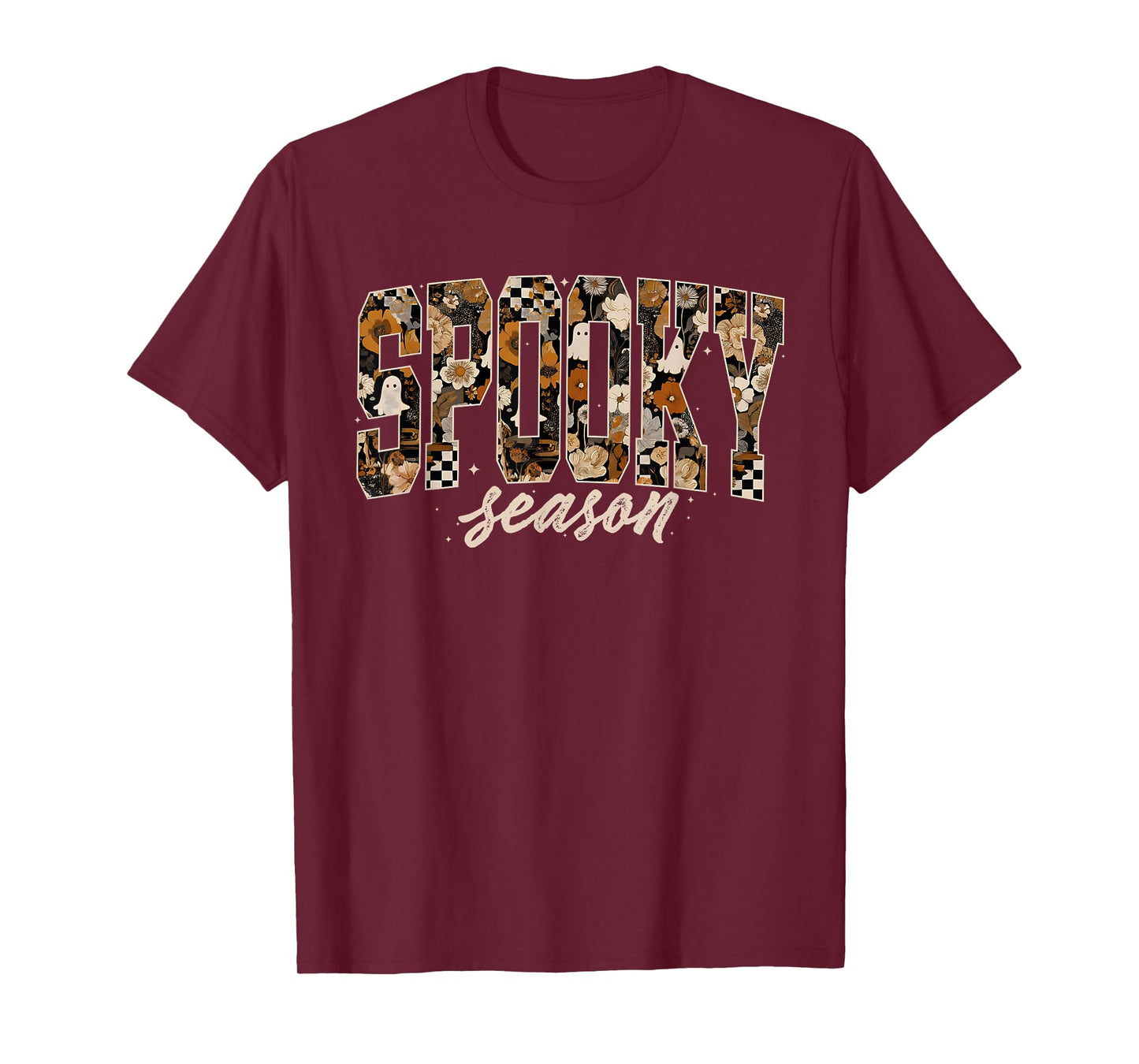 Spooky Season Retro Happy Halloween Ghost Women Toddler Girl T-Shirt