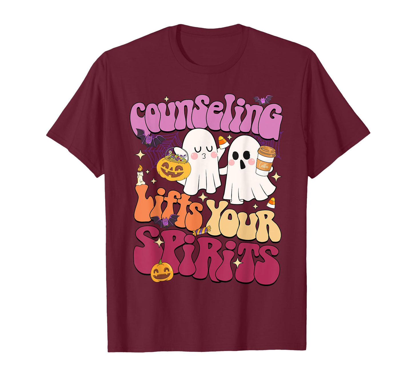 Counseling Lifts Your Spirits School Counselor Ghost T-Shirt