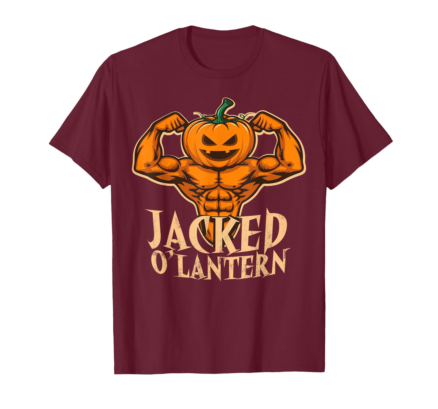 Funny Jacked Halloween Pumpkin Workout Motivation T Shirt T-Shirt