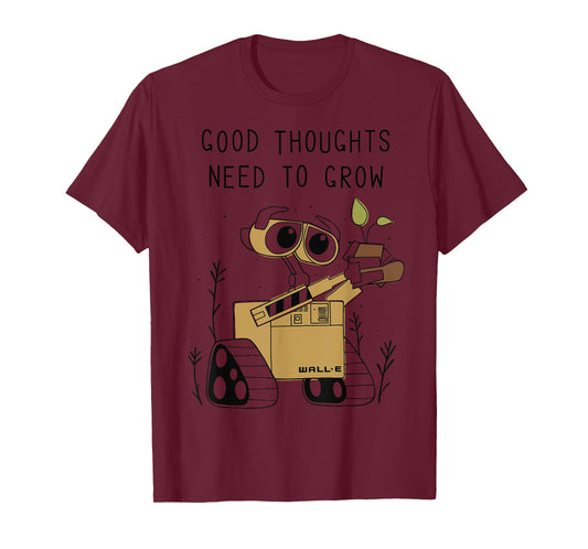 Disney Pixar Wall-E Good Thoughts Need to Grow Line Art T-Shirt