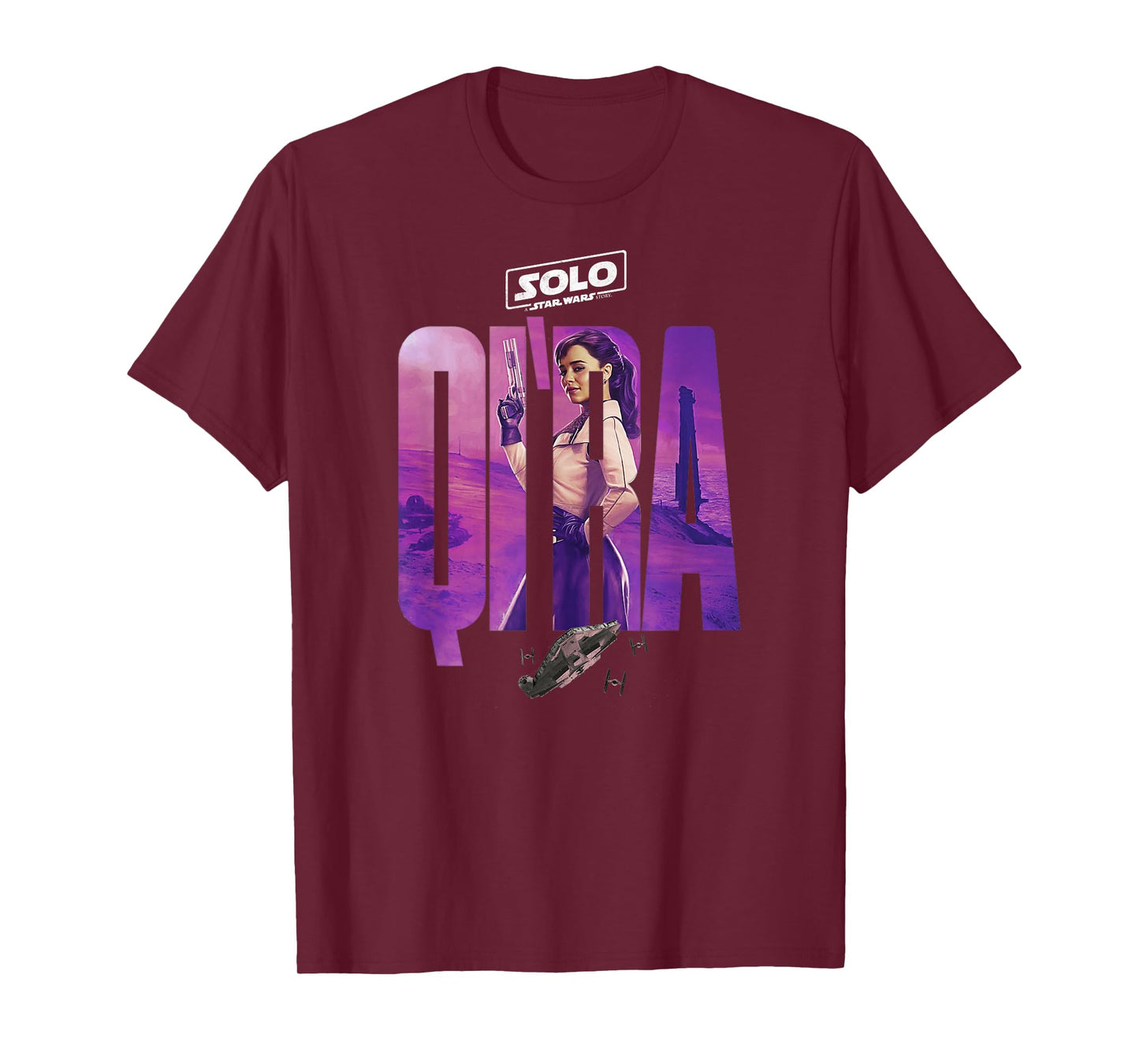 Star Wars Han Solo Movie Qi'ra Letter Drop Graphic T-Shirt T-Shirt