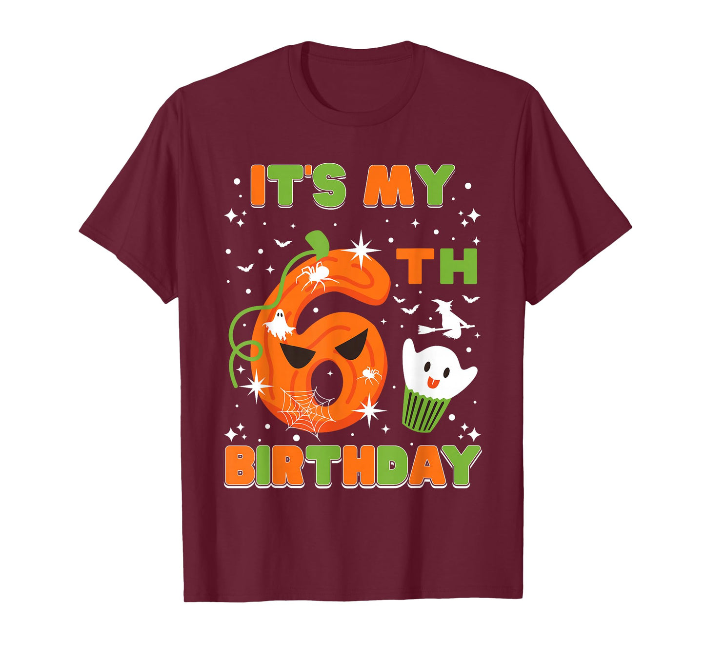 It's My 6th Birthday Halloween 6 Years Old Kids Girls Boys T-Shirt