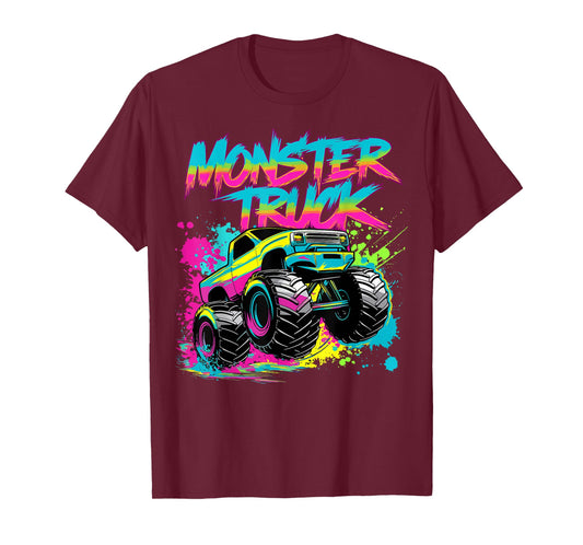 Monster Truck Graffiti Art Colorful T-Shirt