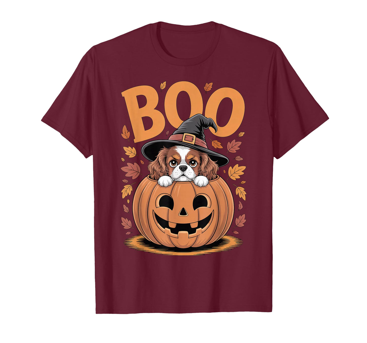 Pumpkin Halloween Cavalier King Charles Spaniel T-Shirt