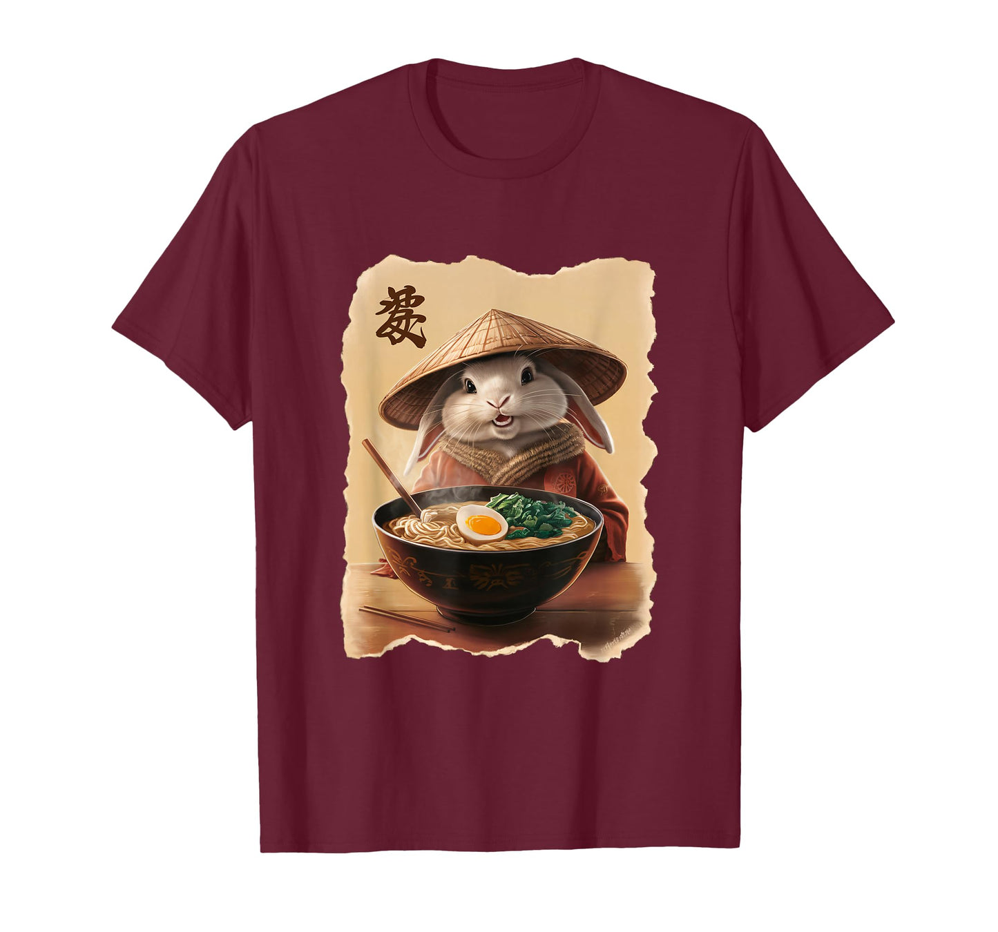 Bunny Men Woman Kawaii Eating Ramen Japanese Rabbit T-Shirt