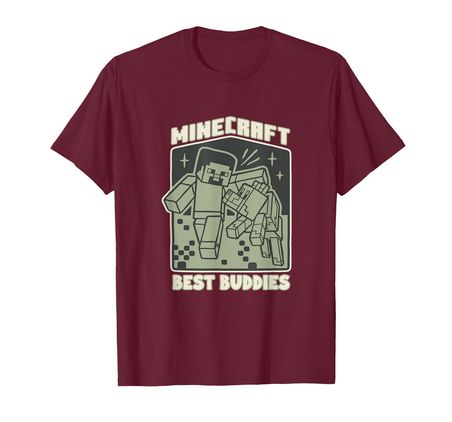 Minecraft Steve and Dog Best Buddies T-Shirt