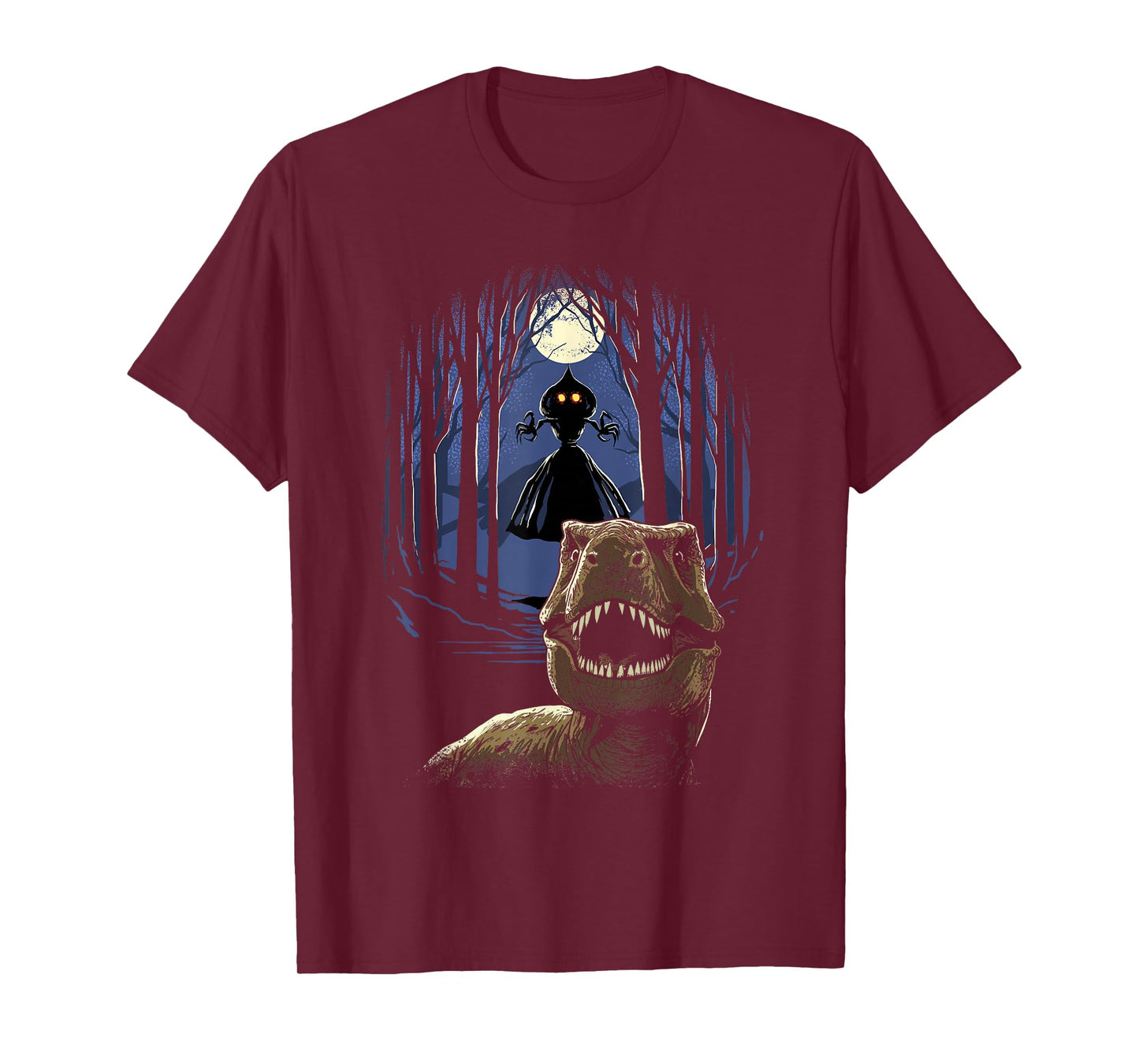 Scared Dinosaur Selfie Dinosaur Flatwoods Monster Cryptid T-Shirt