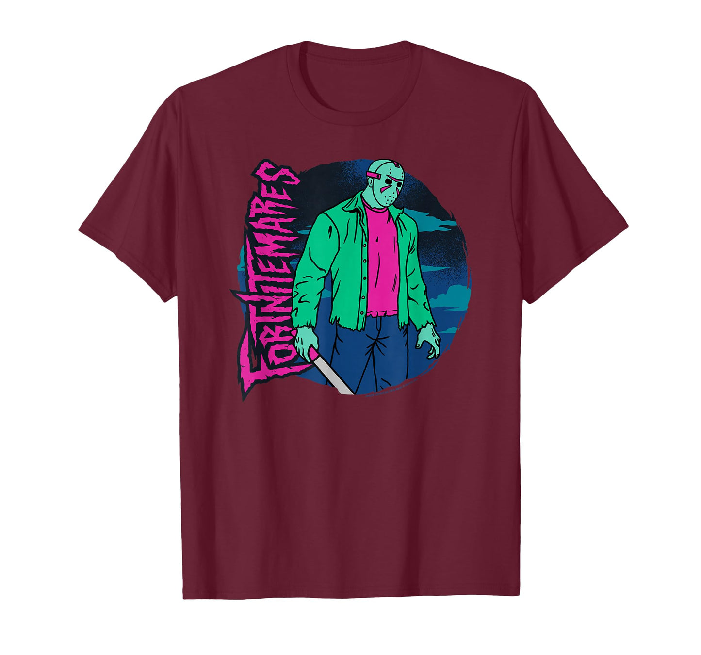 Fortnite Halloween Fortnitemares Jason Voorhees Neon Shot T-Shirt