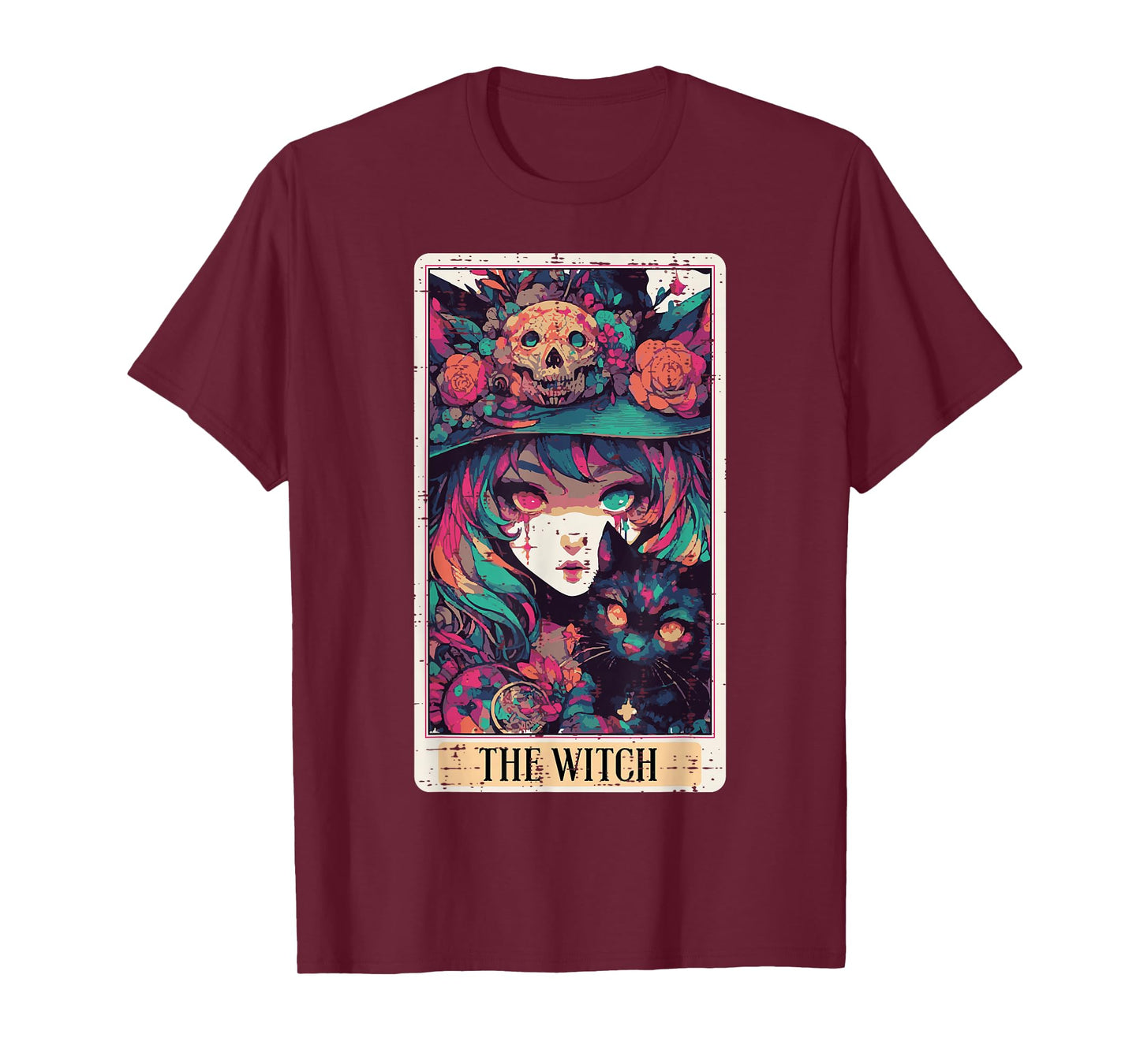 Halloween Tarot The Witch Card Cat Costume Women Girls Kids T-Shirt