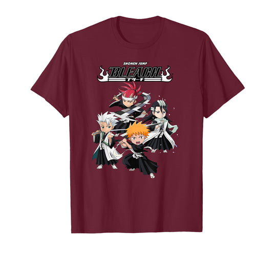 Bleach Super Group Chibi Fight Pose Anime T-Shirt