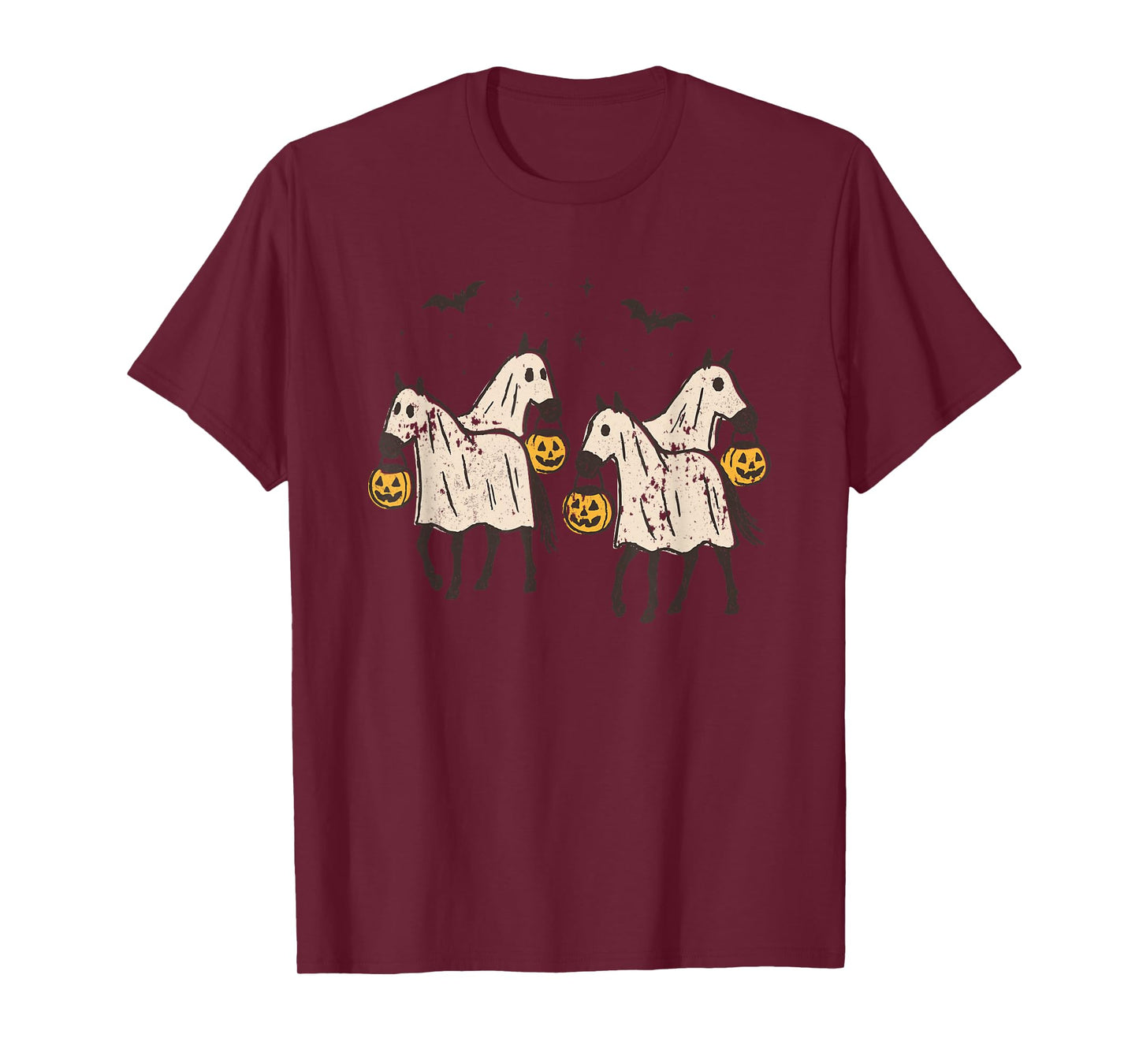 Cute Ghost Horses Halloween Trick or Treat T-Shirt T-Shirt