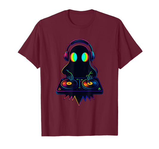 Ghost Trippy Vaporwave Electro Techno EDM Halloween Rave T-Shirt