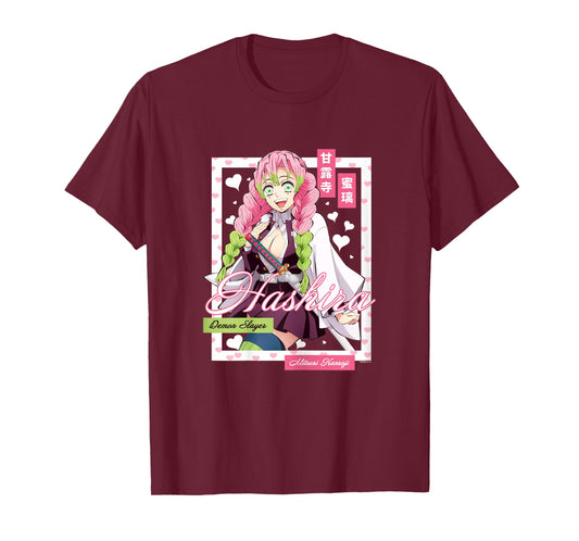Demon Slayer: Kimetsu no Yaiba Mitsuri Kanroji Pink Heart T-Shirt