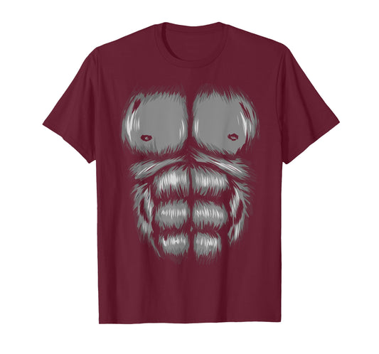 Gorilla Funny Lazy Halloween Costume Party Gorilla Chest T-Shirt