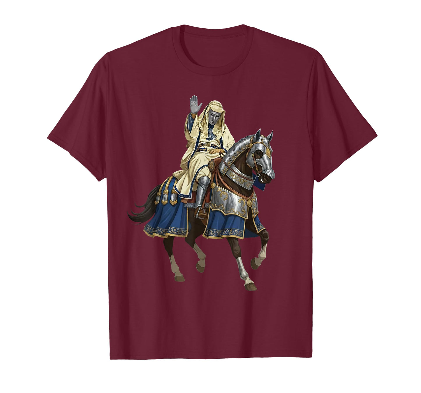 Silver Mask King Baldwin IV Golden Mask Medieval Art T-Shirt