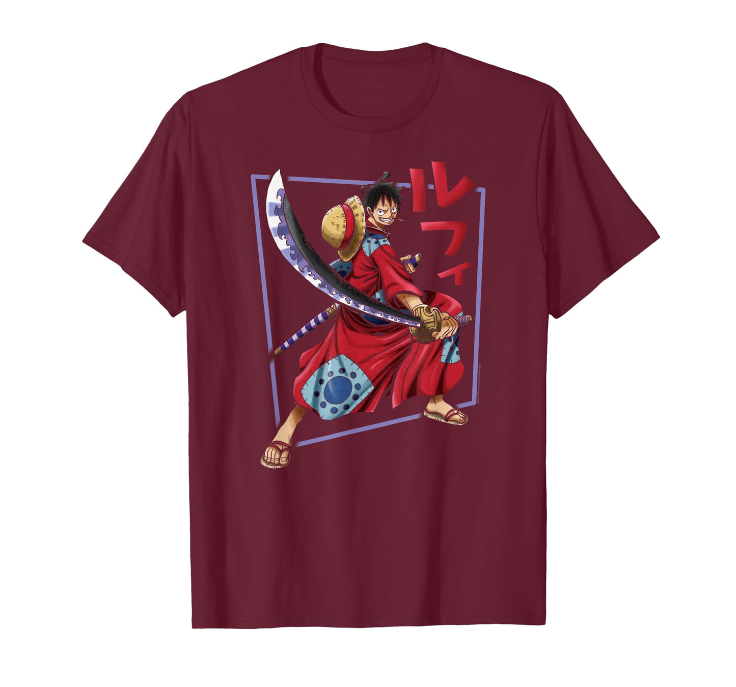 One Piece Anime Luffy Wano Costume Illustration T-Shirt