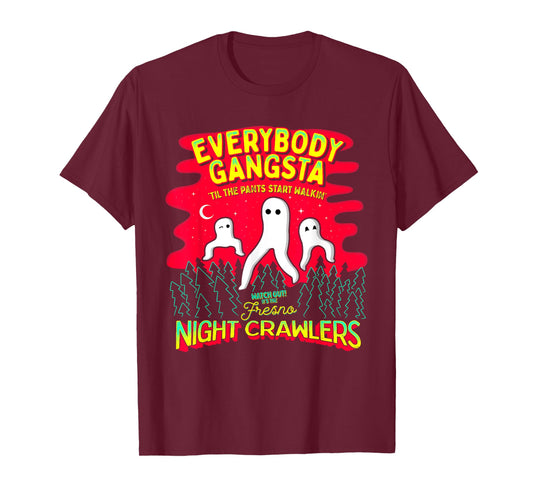 Strangeology Fresno Nightcrawlers Unisex Adult T-Shirt - Black, Small - Short Sleeve, Classic Fit - Cryptozoology Meme Graphic Tee