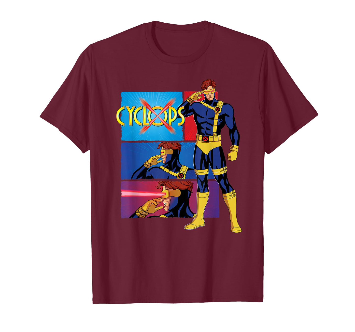 Marvel Studios X-Men ’97 Cyclops Optic Blast Action Panels T-Shirt