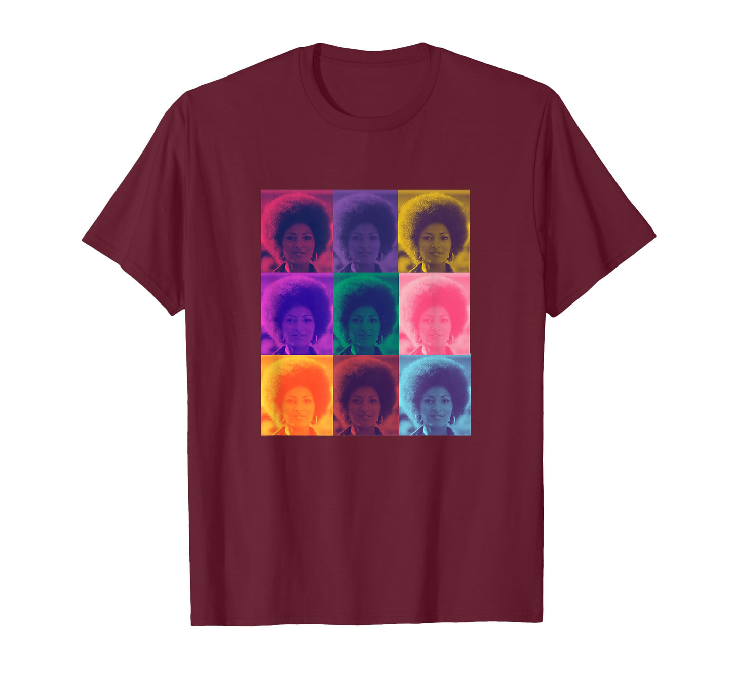 Iconic Hollywood Pam Grier Foxy Brown Women's Classic Fit Black Techno Color Graphic T-Shirt