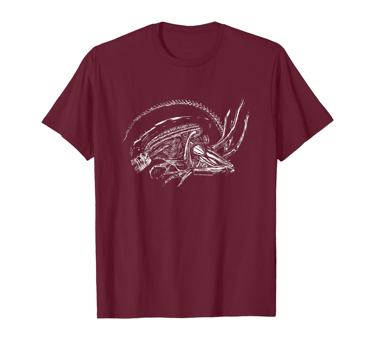 Aliens Iconic Dangerous Xenomorph Profile Silhouette Logo T-Shirt