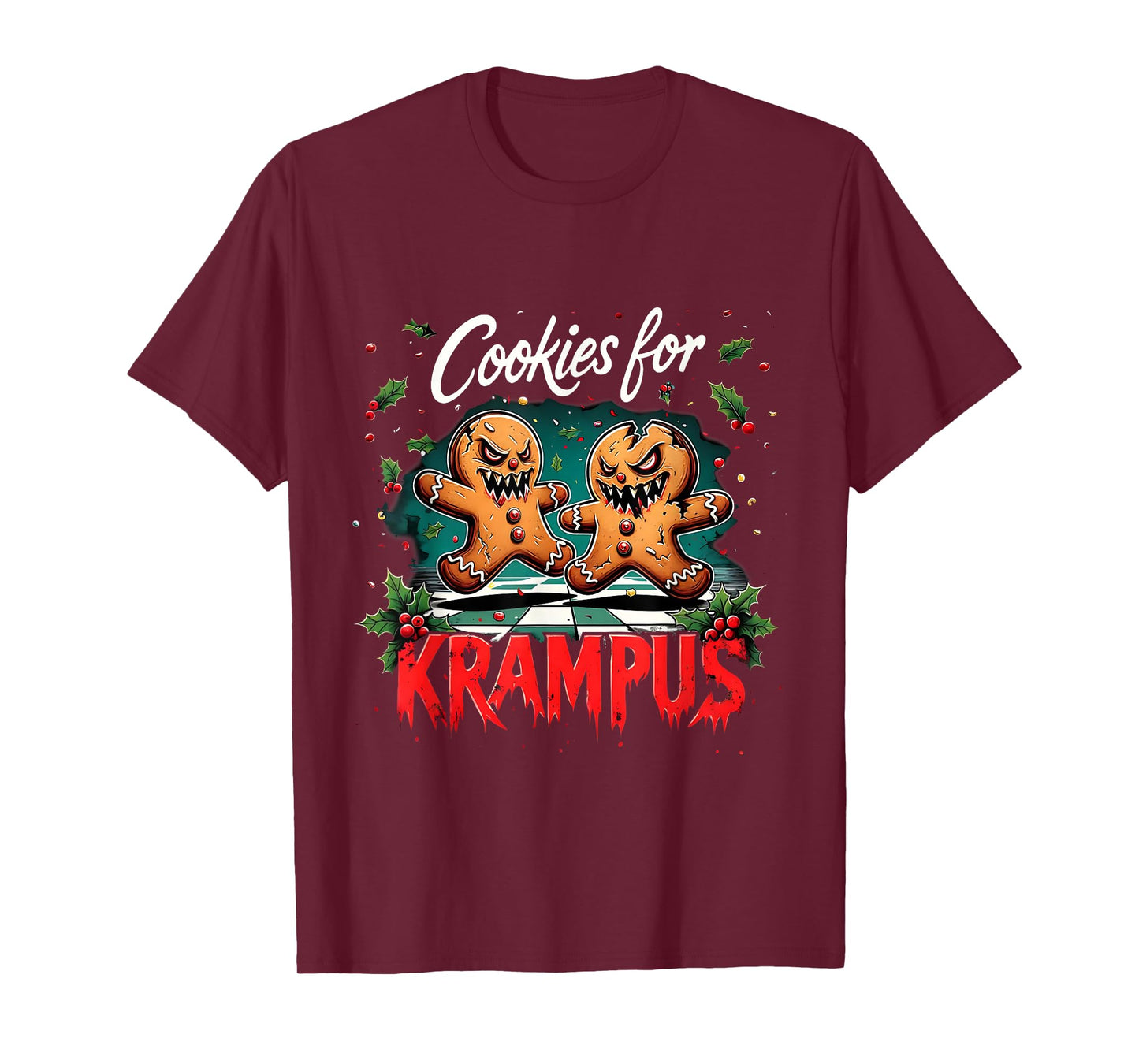 Cookies for Krampus Funny Gothic Christmas T-Shirt