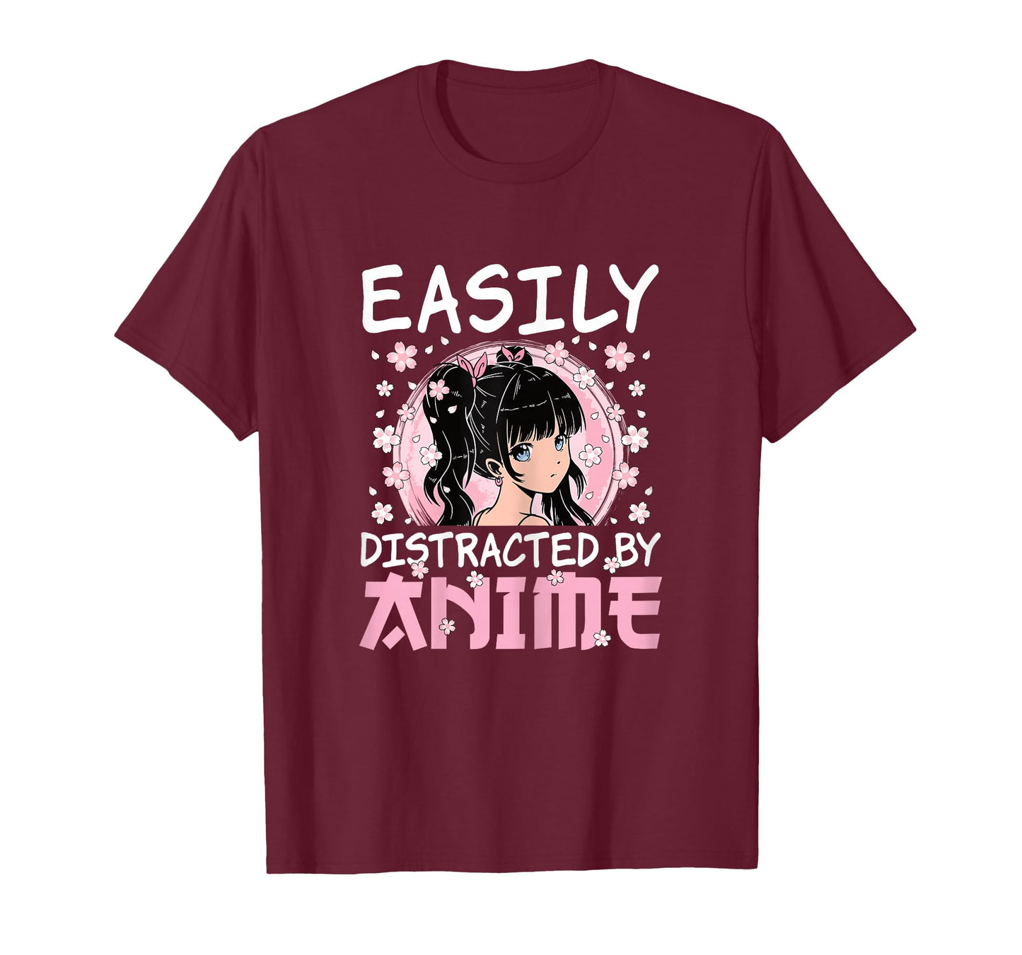 Easily Distracted By Anime Japanese Anime Otaku Women Girls T-Shirt