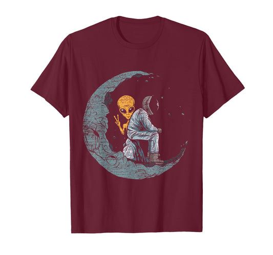 Planets Moon Spaceship Astronaut T-Shirt