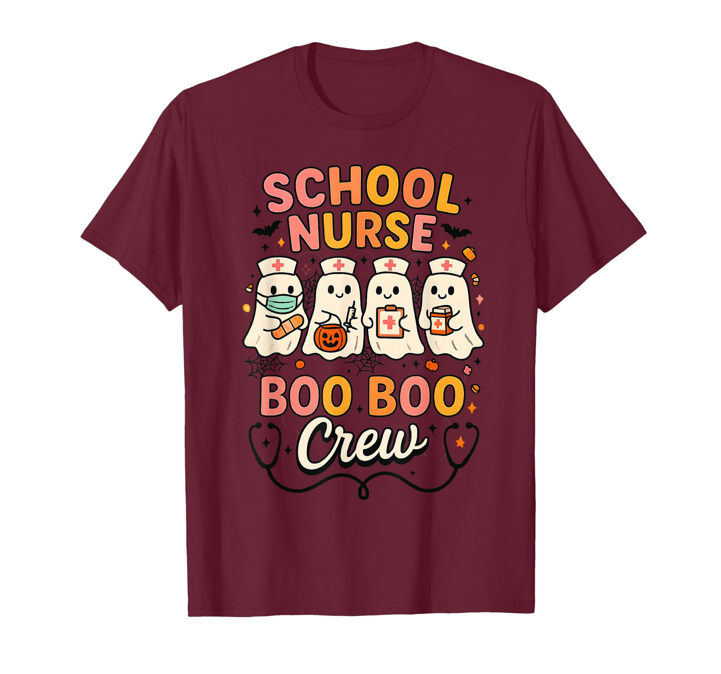 School Nurse Boo Boo Crew Halloween Ghost T-Shirt