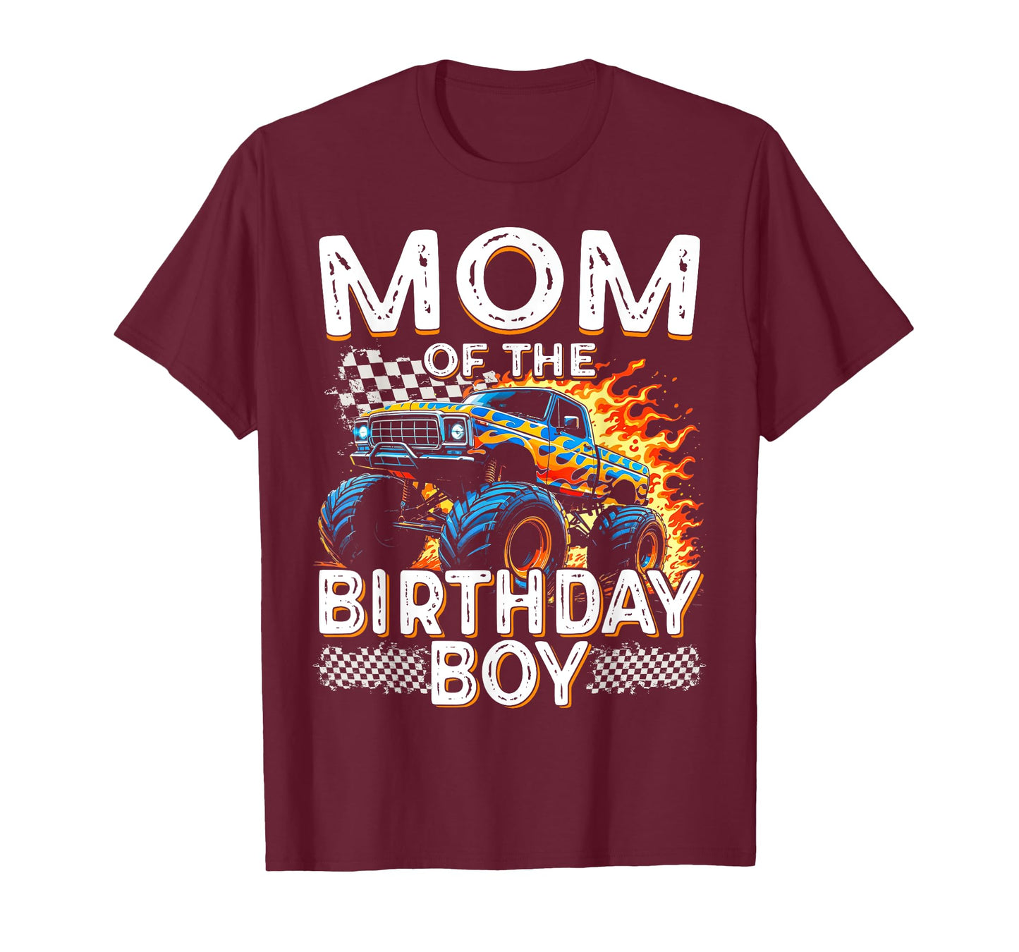 Mom of the Birthday Boy Funny Monster Truck Birthday T-Shirt