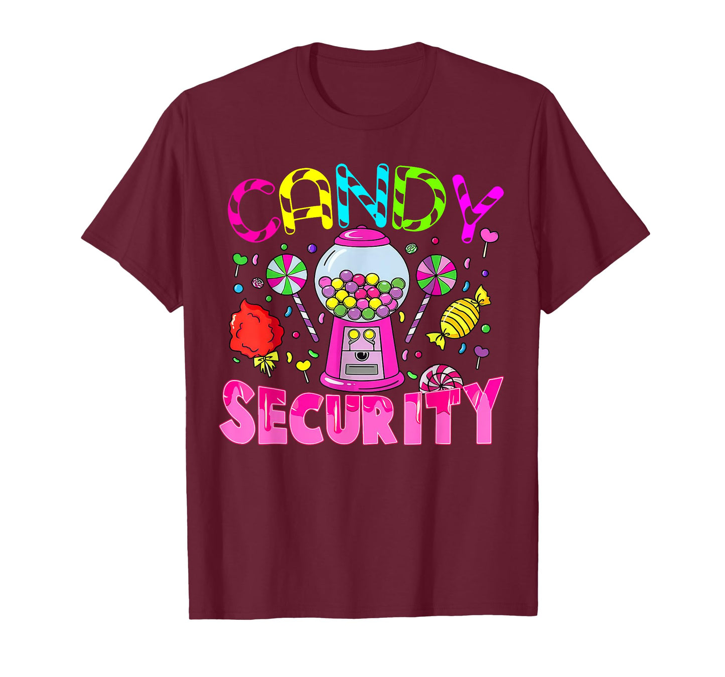 Candy Land Costume Women Candy Crew Funny Candy Security T-Shirt