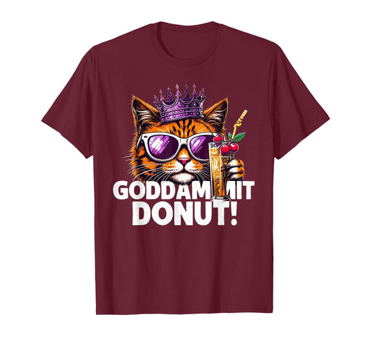 Donut Princess Cat Meme Tee – Kawaii Funny Cartoon Style T-Shirt