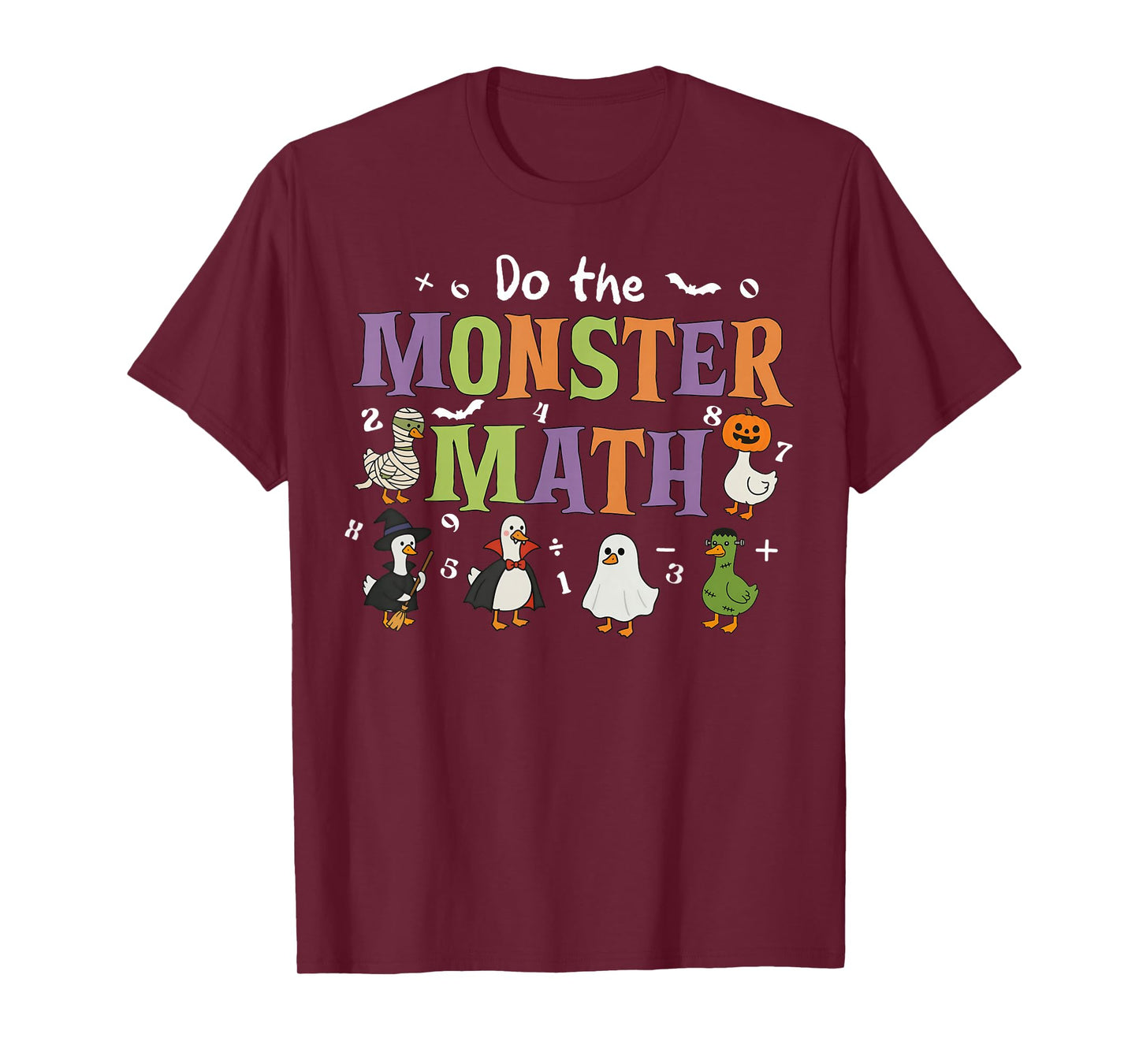 Do The Monster Math Funny Duck Halloween Teachers Students T-Shirt