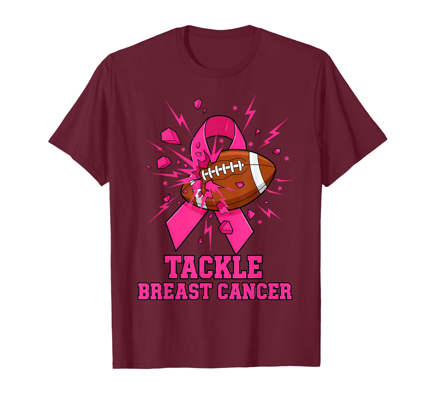 October Football Tackle Breast Cancer Awareness Men Women T-Shirt