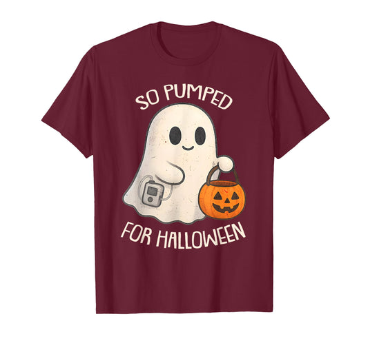 So Pumped for Halloween Cute Boo Ghost Diabetes Awareness T-Shirt