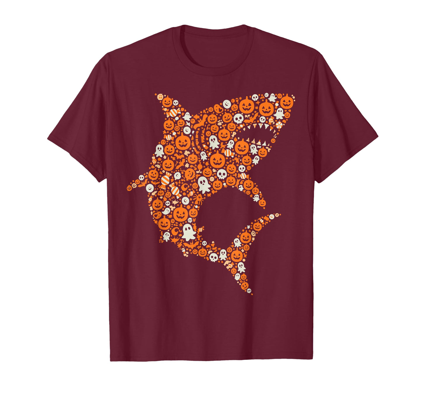Halloween Sharks Lover Pumpkin Ghost Shark T-Shirt