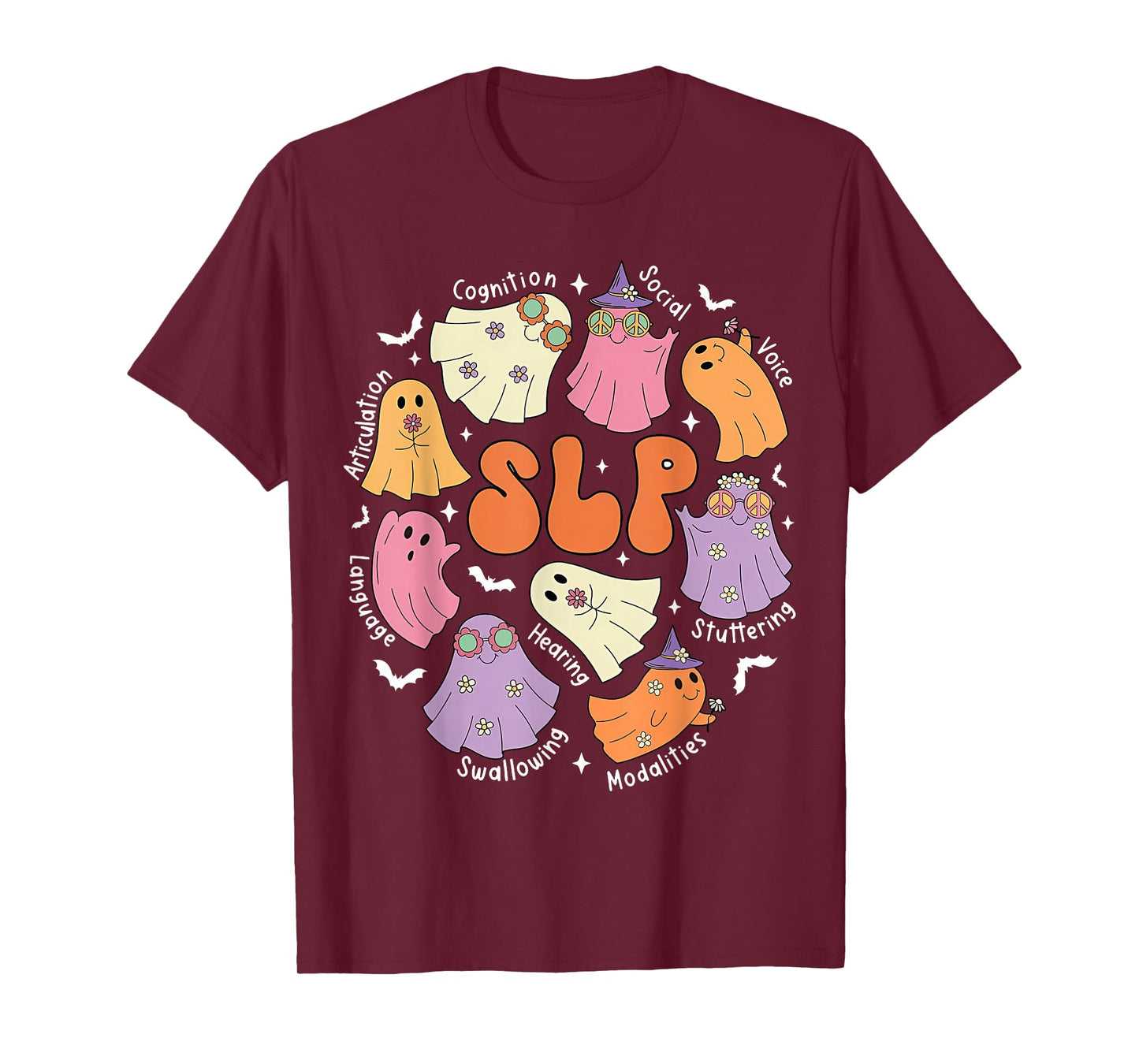 Speech Therapy Halloween Ghost Speech Language Pathologist T-Shirt