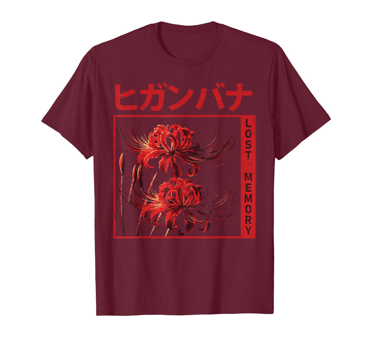 Japanese Spider Lily Flower Higanbana Anime Men Women Kids T-Shirt