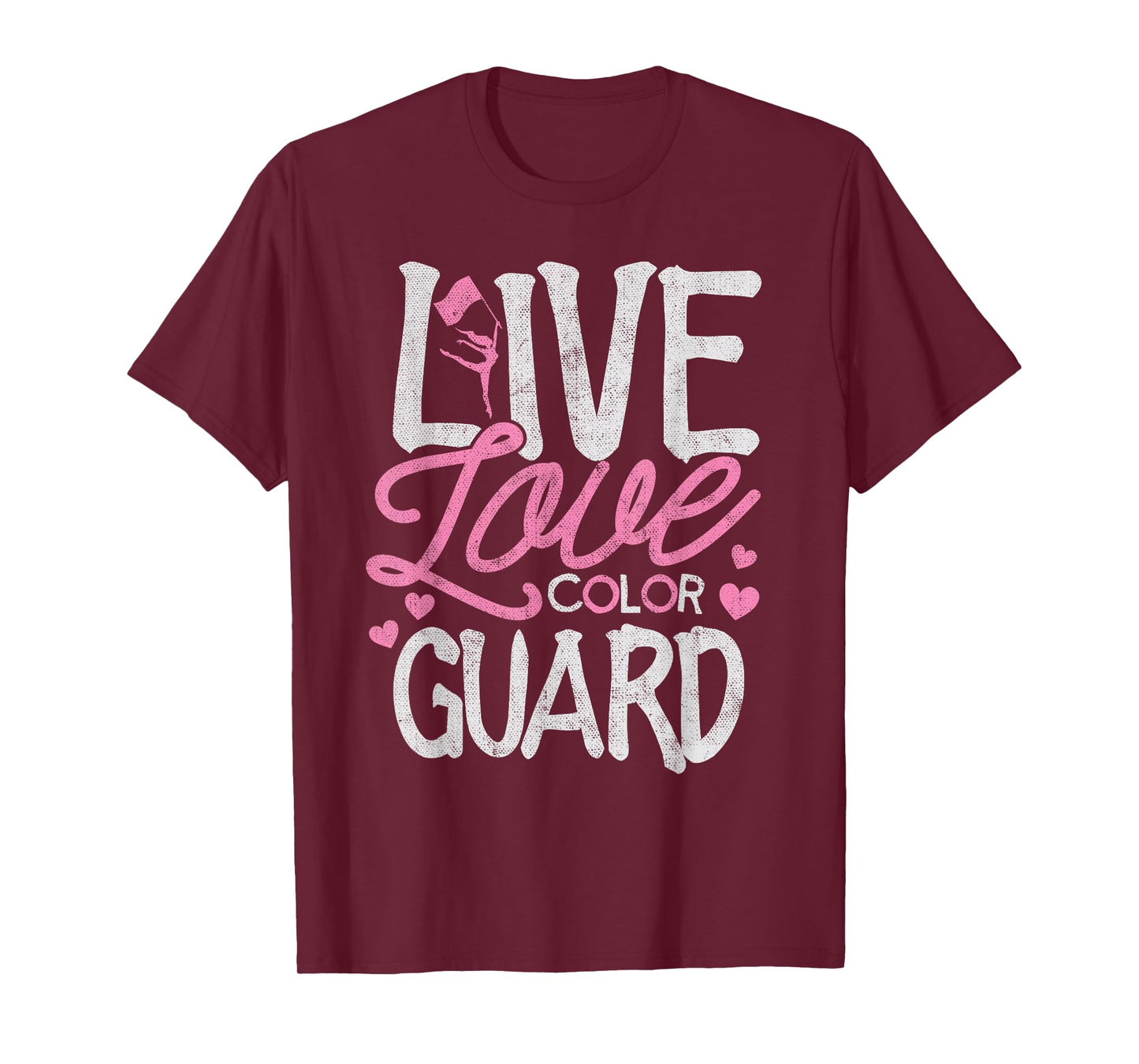 Color Guard Shirt Love Color Guard Marching Band Flag Toss T-Shirt