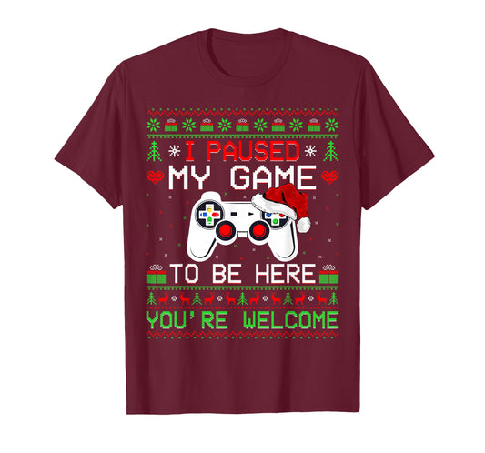 Video Game Christmas Ugly Sweater Funny Gamer Gaming Xmas T-Shirt
