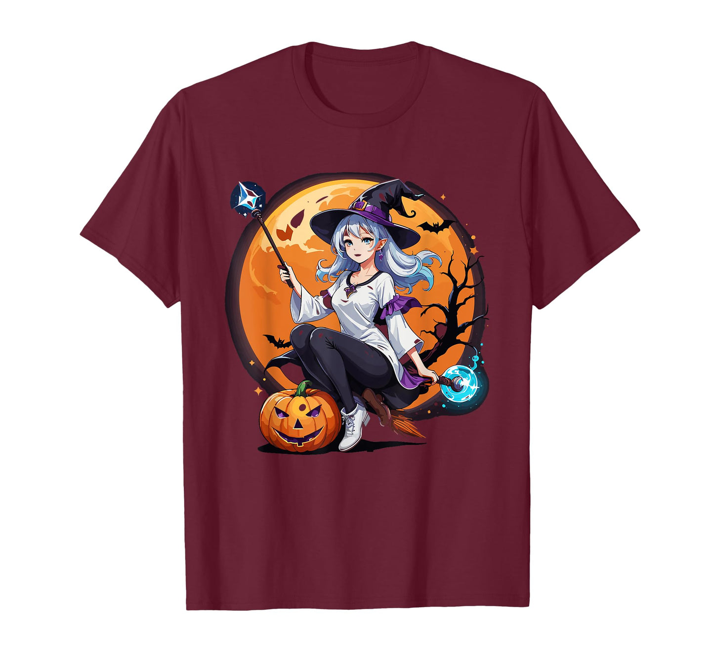 Sexy Anime Witch Girl Halloween T-Shirt