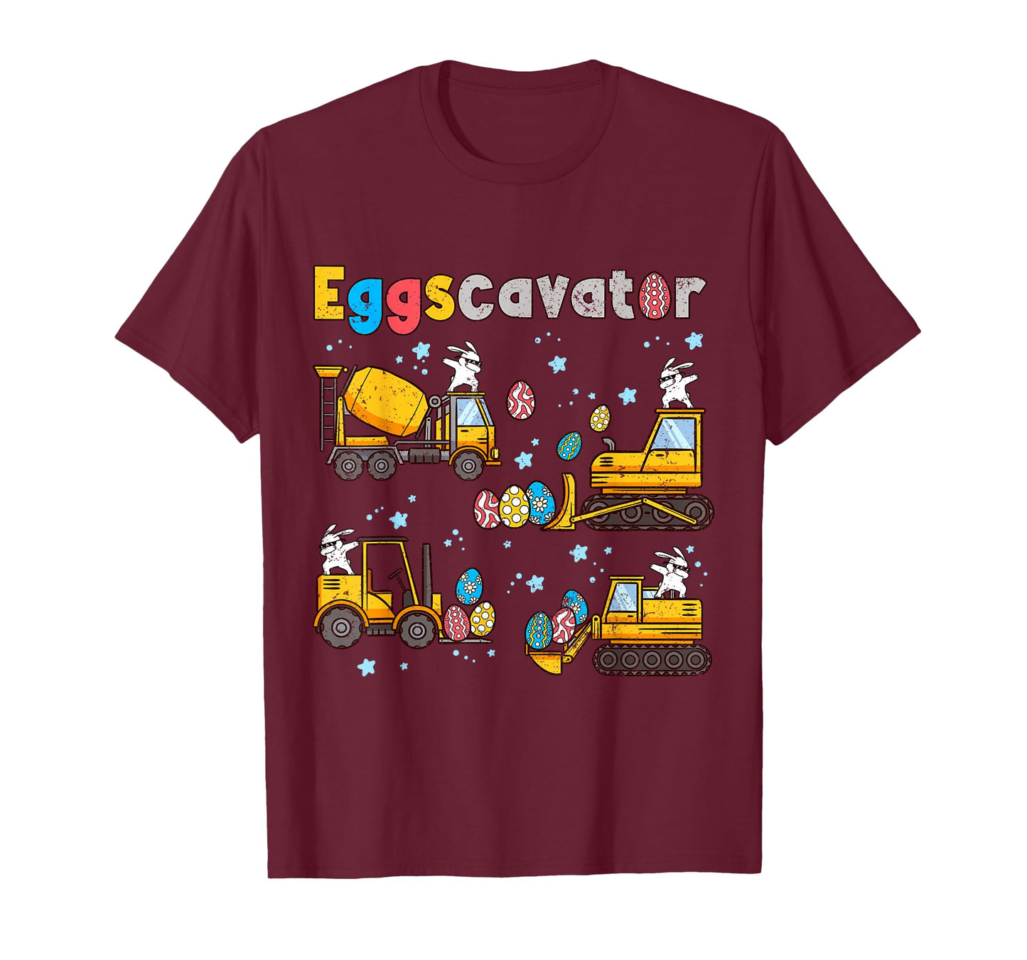 Easter Bunny Eggsexcavator Shirt Hunt Construction Trucks T-Shirt