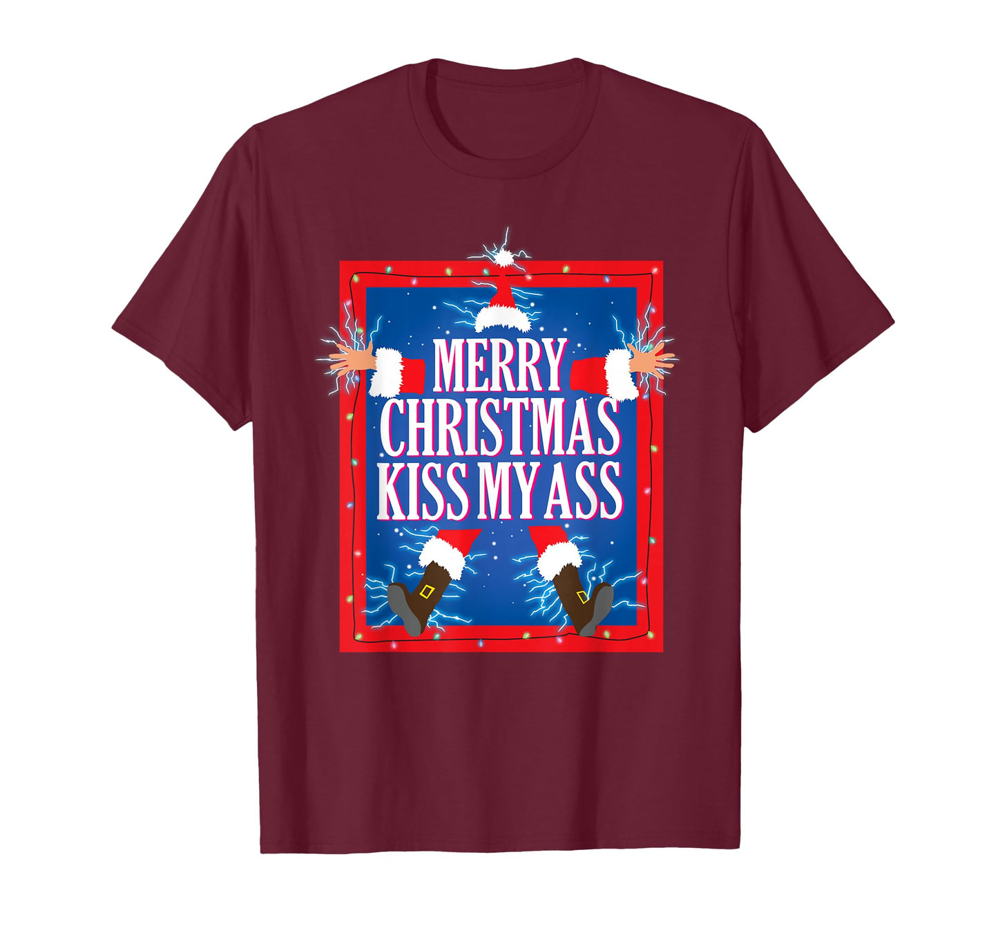 Merry Christmas Kiss My Ass Funny Christmas Vacation Movie T-Shirt