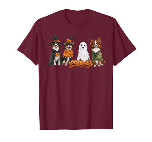 Cute Fall Australian Shepherd Dog Owner Halloween T-Shirt