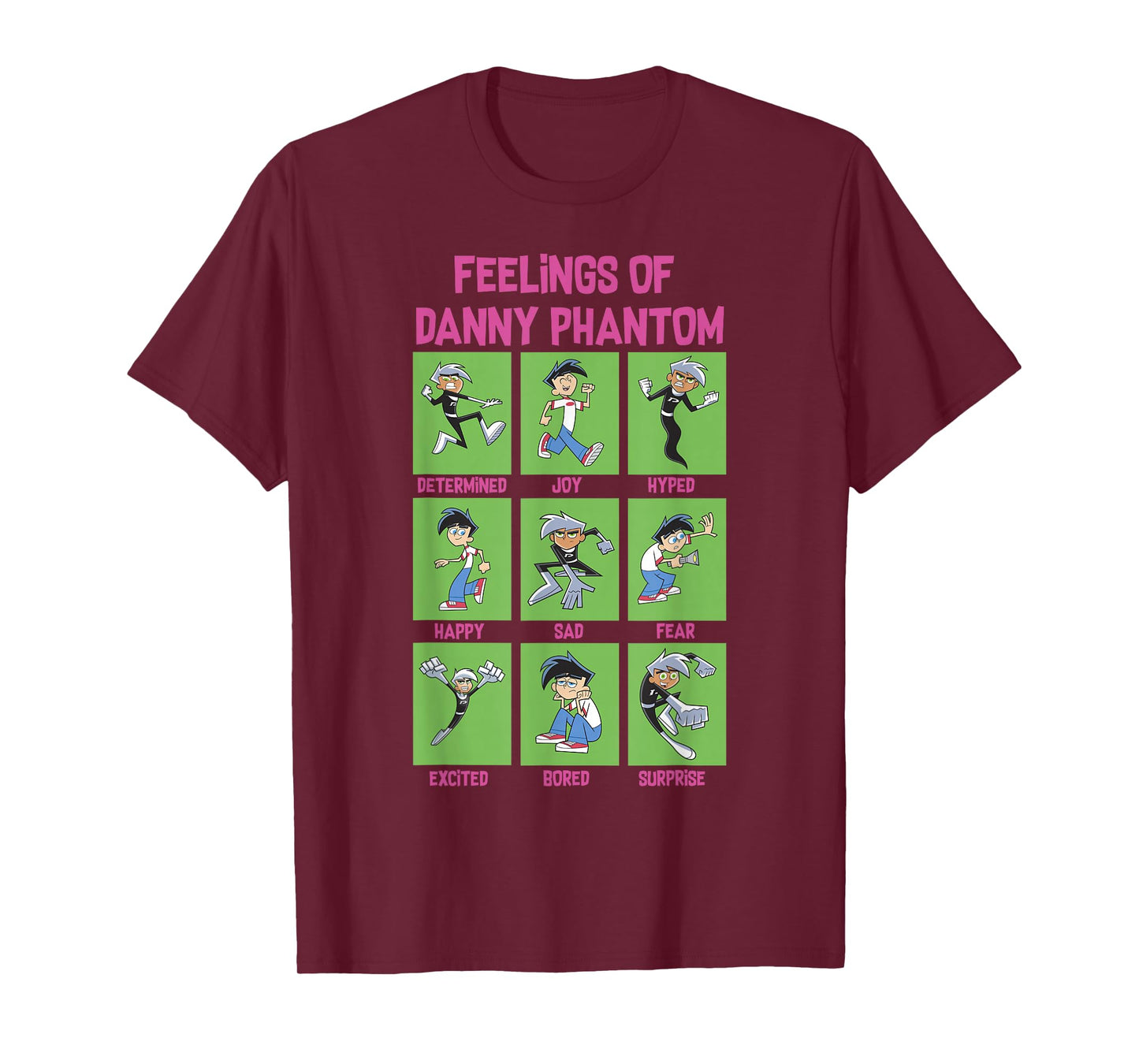 Danny Phantom The Feelings Of Danny Phantom Portrait Grid T-Shirt